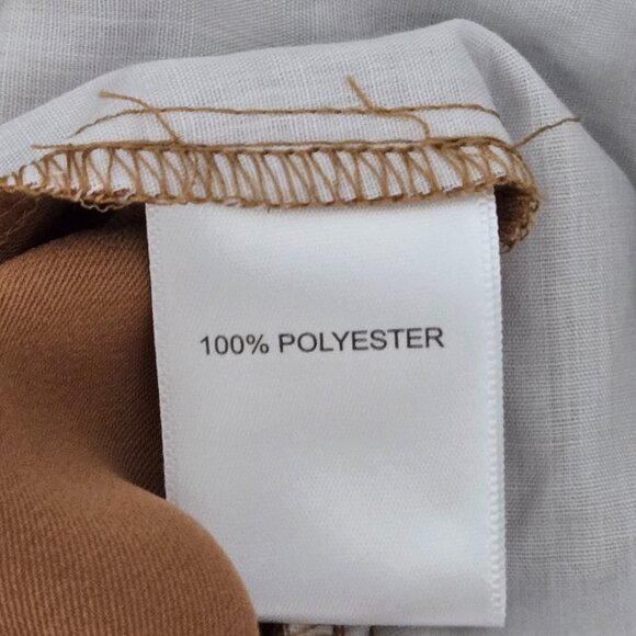 NWT | Brown Pleated Wide Leg High Waisted Trousers Dress Pants | Size 14 - Picture 5 of 6